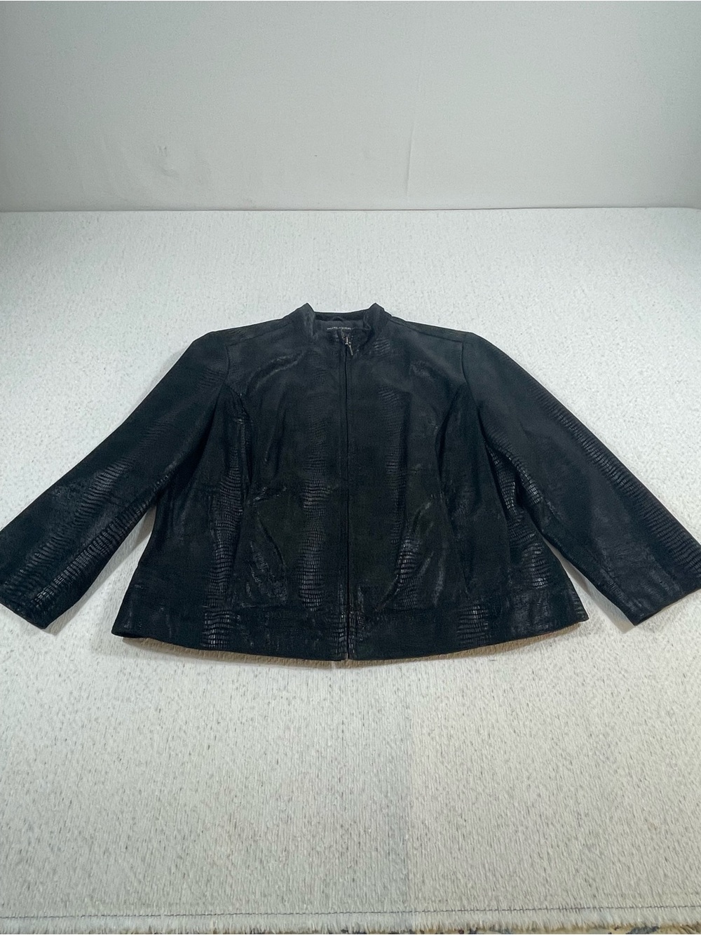 Valerie Steven’s Women’s Black Leather Jacket 100% Leather Large. SKU#0618